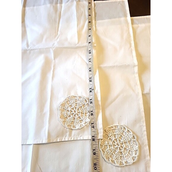 Set Of 4 NWOT  Vintage COUNTRY Living Crochet Napkins Cream 18 X 18 - Picture 3 of 6